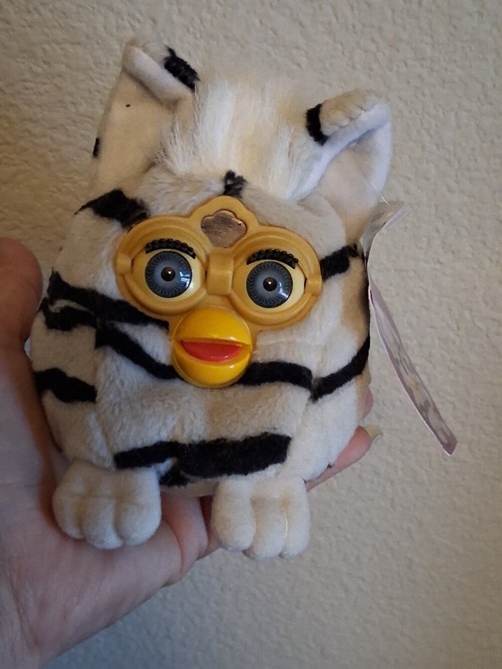 1999 Furby Furry Buddies Light Please Plush w/ Tag Black White Tiger Electronics